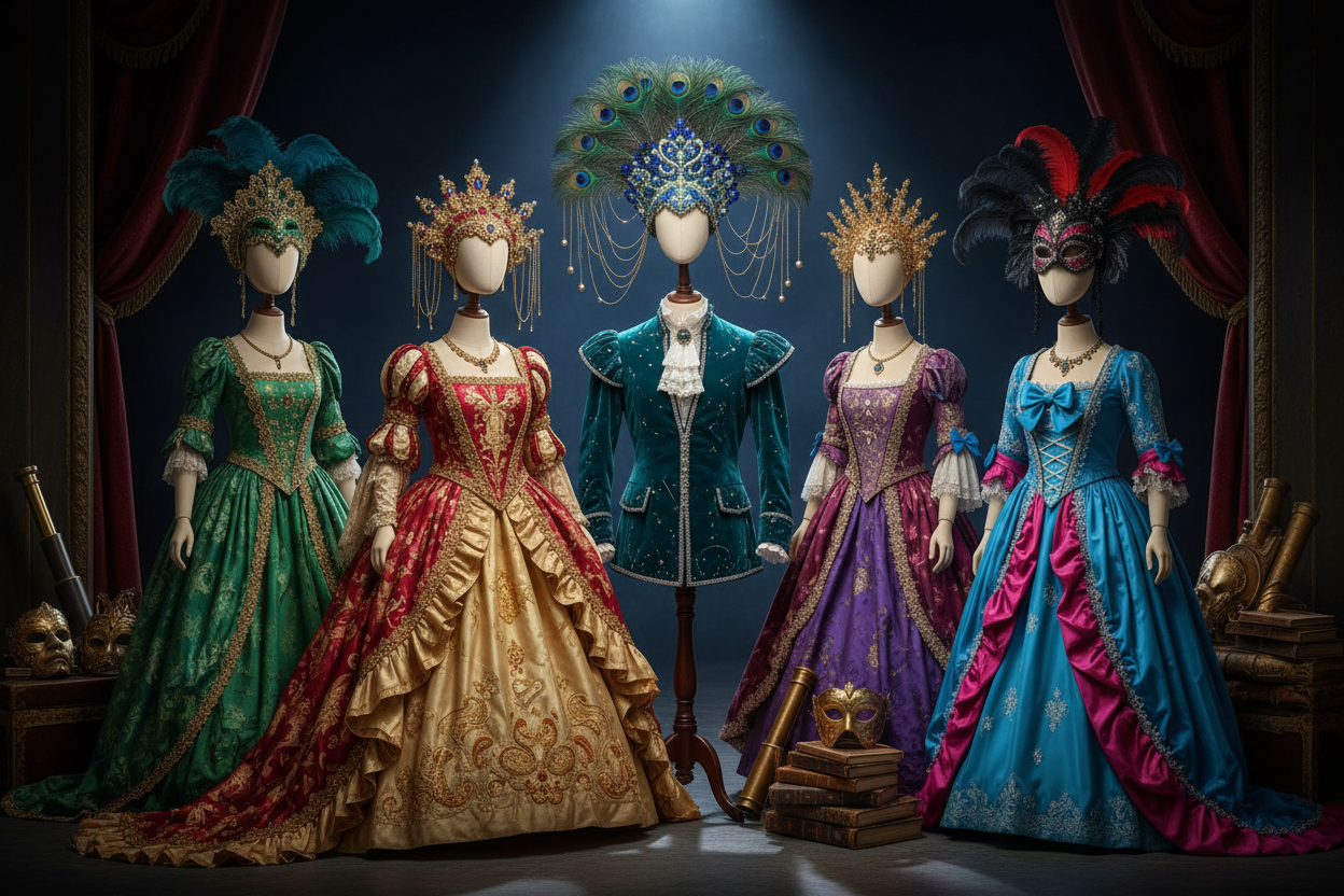 Jelmezek, Fejdíszek