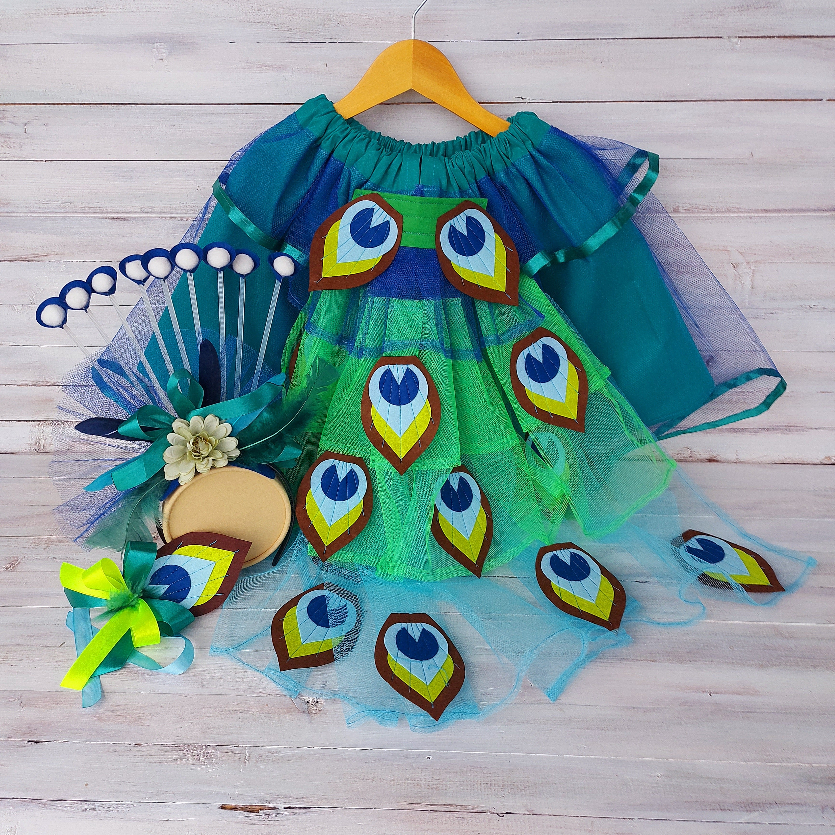 🦚  Páva jelmez szett