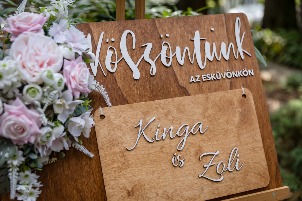 Esküvői Megállító tábla - bérléssel