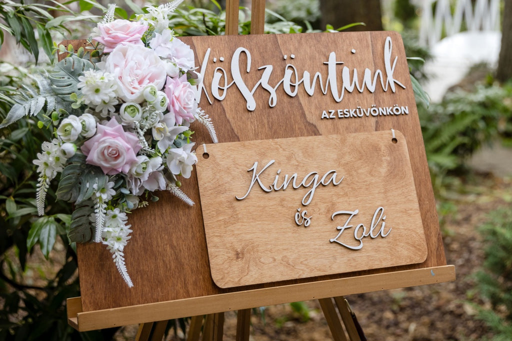 Esküvői Megállító tábla - bérléssel